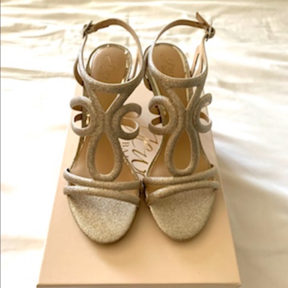 Badgley Mischka Simba Gold Strappy Heel Sandals